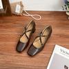 Estilo Celebridade da Internet Retrô Sapatos Solteiros para Mulheres 2025 Primavera Novo Mary Jane Bico Quadrado Sapatos Femininos Salto Alto Francês de Sola Macia para Uso ao Ar Livre