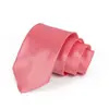 2025 Nueva Corbata Transfronteriza para Hombre Color Sólido Poliéster de Alta Calidad Seda Corbata Personalizada Moda de Caballero Corbata Atada a Mano de 8 cm