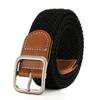Cinto de Lona Feminino Popular com Fivela Quadrada Sem Furos Cinto Elástico Casual Masculino com Fivela de Pino Elástica Atacado