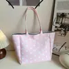 Bolsa de lona tipo tote de lunares, estilo veraniego, fresca y moderna, gran capacidad, adecuada para ir al trabajo, estudiantes y como bolso de mano o bolso de hombro