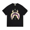 Suministro Mayorista Transfronterizo de Marca de Moda, Dropshipping de Comercio Exterior, Camiseta de Manga Corta Pesada Bape Cabeza de Mono Tiburón 260g 25