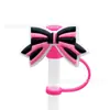 Tampa de Canudo de Silicone Rosa Mais Vendida Transfronteiriça Tampa Protetora contra Poeira para Copo de Água Stanley Acessórios Personalizados para Tampa de Canudo para Copo de Chá com Leite