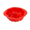 Forma de Silicone de Grau Alimentício para Bolo Chiffon, Fácil de Desenformar, Resistente a Altas Temperaturas Domésticas, Utensílios de Confeitaria em Formato de Coração e Flor para Uso no Forno