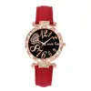 Popular Set de Joyería de Reloj para Mujer Correa de Diamante Reloj de Cuarzo Pulsera de Mariposa Conjunto de Collar Pendientes Anillo