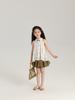 Camisola Plisada Estilo Chino para Niñas 2024 Nuevo Verano Sin Mangas Cuello Halter Camiseta sin Mangas para Niñas Top Fresco y Elegante para Niñas