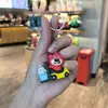 Chaveiro de Pelúcia Urso Morango Desenho Animado Pingente de Mochila de Borracha Macia PVC Ornamento de Celular Decoração de Bolo Presente Venda por Atacado