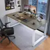 Escritorio de computadora, escritorio de escritura simple para uso doméstico, escritorio de estudio para dormitorio, escritorio pequeño, escritorio de oficina rectangular minimalista para dos personas