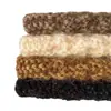 Chapéu touca de lã tricotada para outono e inverno com bordas largas, lenço de cabeça quente para mulheres, acessório para a cabeça com proteção para as orelhas, faixa de cabelo para cobrir cabelos brancos