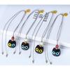 Colgante de cadena para bolso con diseño de gato de la suerte de ébano, personalizado y creativo, para colgar en el coche, bonita joyería para hombres y mujeres.