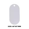 Amazon transfronterizo en blanco transferencia térmica doble cara aluminio etiqueta de perro etiqueta sublimación colgante de hueso etiqueta de perro mascota