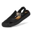 Sandálias Baotou Transfronteiriças 2025 Masculinas Antiderrapantes Feitas à Mão com Solado Macio Calçados de Uso Duplo Moda Casual Beach Shoes