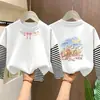Camiseta de Manga Longa para Meninas Estilo Primavera/Outono 2026 Nova Camada de Base Estilosa para Crianças Top de Algodão Puro Top Falso Duas Peças