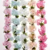 Simulación Transfronteriza Mimbre de Rosa Flor Artificial Pared de Flores Aire Acondicionado Tubería de Agua Mimbre Vestir Arco de Boda Flor Decorativa Enroscada Mimbre