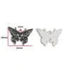 Accesorios para Joyería de Aleación con Goteo de Aceite DIY Colgantes de Mariposa Oscura Murciélago Pendientes Pendientes Pulsera Colgante W508