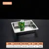 Bandeja de Porciones Engrosada de Acero Inoxidable con Tapa, Bandeja Rectangular para Uso Comercial, Bandeja de Comida para Camiones de Comida Rápida y Buffets, Bandeja para Servir, Plato Cuadrado