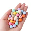 Cuentas Redondas Macaron Color Mate Esmerilado Acrílicas de 6-10mm para Cadena de Teléfono Móvil DIY, Pulsera, Joyería con Cuentas, Accesorios