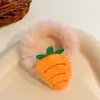 Anillo para el pelo de felpa para niños, nuevo para Otoño e Invierno, cuerda de cabeza de fruta colorida, anillo de cuero para guardería, lindos accesorios para el pelo de princesa, venta al por mayor