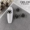 Joyería para decoración de uñas con diamantes 2024, nuevo estilo retro oscuro de Halloween, personalidad de araña, accesorios de aleación de calavera para uñas