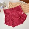 Pantaleta de encaje jacquard sexy de lujo ligero con control de abdomen para mujer, cómoda, ajustada a la cadera, sin costuras, talla grande, algodón 10A, entrepierna antibacteriana