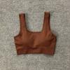 Nuevo Sujetador de Yoga de Hilo de Color Sólido de Alta Elasticidad para Otoño e Invierno con Espalda en U Sin Costuras Absorbente de Humedad Sudor Traje de Fitness para Mujer