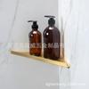 Estante de almacenamiento triangular de latón personalizado para baño, pared de inodoro, trípode de esquina, estante de almacenamiento