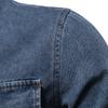 AIOPESON Camisas vaqueras 100% algodón para hombre, camisa vaquera gruesa de otoño de alta calidad para hombre, camisa vaquera informal con botones de color liso