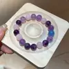 Pulseira de Contas em Forma de Cobra de Ametista Novo Estilo Chinês Retro Versátil Design de Nicho Elegante Joia de Mão para Mulheres