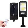 Lámpara de Calle con Sensor de Movimiento Corporal Humano Alimentada por Energía Solar, Luz LED Impermeable para Jardín Exterior, Iluminación Doméstica Inteligente de Alta Potencia con Control Remoto