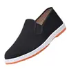 Venta Caliente Zapatos de Tela del Viejo Pekín para Hombre Zapatos Individuales Transpirables Suela Suave Antideslizantes Zapatos de Trabajo Zapatos para Conducir Papá Negro Trabajo Ocio