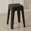 Taburete de Plástico Engrosado para Uso Doméstico, Extra Grueso, Moderno y Simple, Apilable, Cómodo para Estar Sentado Largo Tiempo, Taburete Alto Redondo, Banco