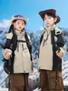 Uniforme Escolar Roupas de Carga para Alunos do Ensino Fundamental Três em Um Roupas de Aula Infantis Roupas de Primavera e Outono Inverno à Prova de Vento Roupas para Jardim de Infância de Primeira Série