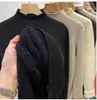 Suéter de cuello alto medio para mujer, otoño e invierno, interior afelpado, engrosado, una pieza, terciopelo, estilo western, top de camiseta base cálida