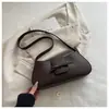 Bolso tipo baguette minimalista de moda con un estilo suave, bolso de hombro versátil para el trabajo, bandolera y bolso de mano para mujer