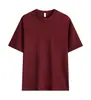 Camiseta de Algodão Pesado 240G Gola Redonda Cor Sólida Camiseta Base Camiseta Roupa de Trabalho Manga Curta Camiseta Masculina Personalização