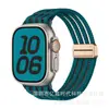 Hebilla Magnética de Bucle Correa de Malla de Nylon Compatible con Apple 9 10 S11 iWatch Ultra Pulsera Arcoíris
