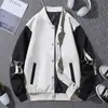Jaqueta Esportiva Outdoor Primavera Outono Estilo Hong Kong Solta Casual Color Block Gola Alta Moda Versátil Top Roupas de Montanhismo Roupa Externa