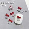2026 Nuevas Decoraciones de Aleación para Uñas de Navidad Mini Moños de Colores Cascabeles Decoración Dorada y Plateada para Uñas Pedrería