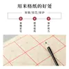 Papel para Caligrafia com Bordas Irregulares, Papel de Prática para Caligrafia, Papel de Prática para Escrita com Pincel, Papel de Arroz com 15 Grades, 12 Grades, 8K, 30 Folhas