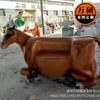 Fábrica en stock escultura de asiento de vaca de FRP centro comercial interactivo asiento de ocio de vaca de FRP Meichen decoración