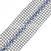 Tela de Malla con Pedrería de una Sola Fila de 7 mm para Ropa DIY, Pantalones, Vestidos de Novia, Bolsos, Accesorios para el Cabello