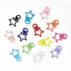 Llavero de Pintura Horneada Colorida DIY al por Mayor Hebilla de Estrella de Cinco Puntas de Aleación de Zinc Hebilla Colgante de Estrella de Metal Giratoria