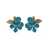 Pendientes de Aleación de Cobre para Mujer con Estilo Retro Francés, Diseño de Nicho, Temperamento Elegante de Gama Alta, Transmisión en Vivo Transfronteriza de Segunda Mano