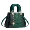 [Bolsa feminina transfronteiriça] padrão de crocodilo moda feminina bolsa de comércio exterior de grande capacidade de couro macio elegante bolsa mãe de meia-idade