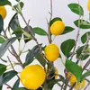 Amazon Transfronterizo 53cm Ramas de Limón Simuladas Fruta de Limón Naranja de Pie Ramas Largas y Hojas Decoración de Jarrón para Sala de Estar del Hogar