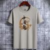 Nova camiseta de algodão de manga curta masculina casual para todos os jogos, camiseta de estudante com gola redonda e manga curta, camiseta da moda com dragão chinês