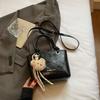 Verão 2025 Nova Moda Coreana Padrão Lichia Bolsa de Mão para Deslocamento Bolsa Tote Pequena da Moda Feminina Bolsa Transversal