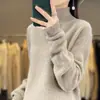 Nuevo Top Alto para Mujer 2025 Transfronterizo Puntada de Lingote de Oro Holgado Otoño Invierno Cálido Suelto para Mujer Solapa Tejido Holgado