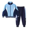 Uniforme escolar para niños estudiante de primaria ropa de clase conjunto de tres piezas uniforme de béisbol azul cielo traje deportivo jardín de infantes ropa de jardín ropa de primavera y otoño