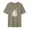 [Personalização Profissional] Camiseta Masculina de Manga Curta 100% Algodão Longo de Xinjiang Contagem 50 Impressa com Máquina de Impressão Direta da Marca Brother Importada
