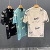 Moda Adolescentes y Estudiantes Estampado Suelto Simple Manga Corta 2025 Ropa Nueva de Verano para Hombre Manga Corta Delgada